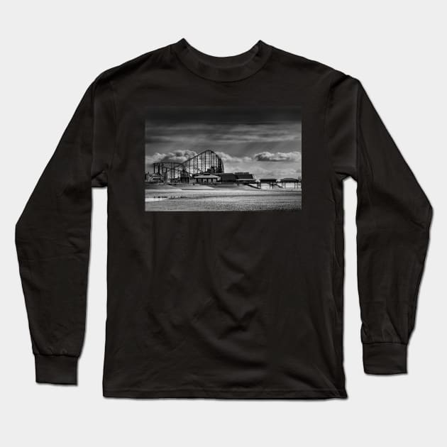 Blackpool Roller coaster Long Sleeve T-Shirt by jasminewang